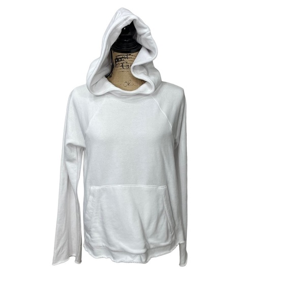 ATHLETA French Terry Pique Pullover Hoodie in White Size XS - Picture 6 of 14